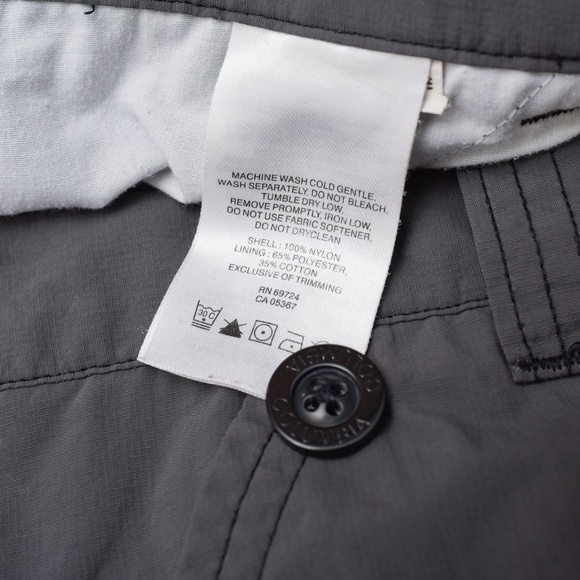 Columbia Men's Quick Dry Gray Shorts With Sun Protection Omni-Shade Size 34 - Picture 7 of 8